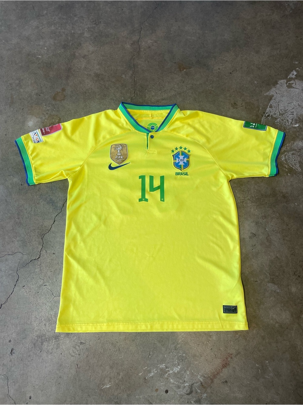 Nike Brazil 2022 World Cup #14 Jersey